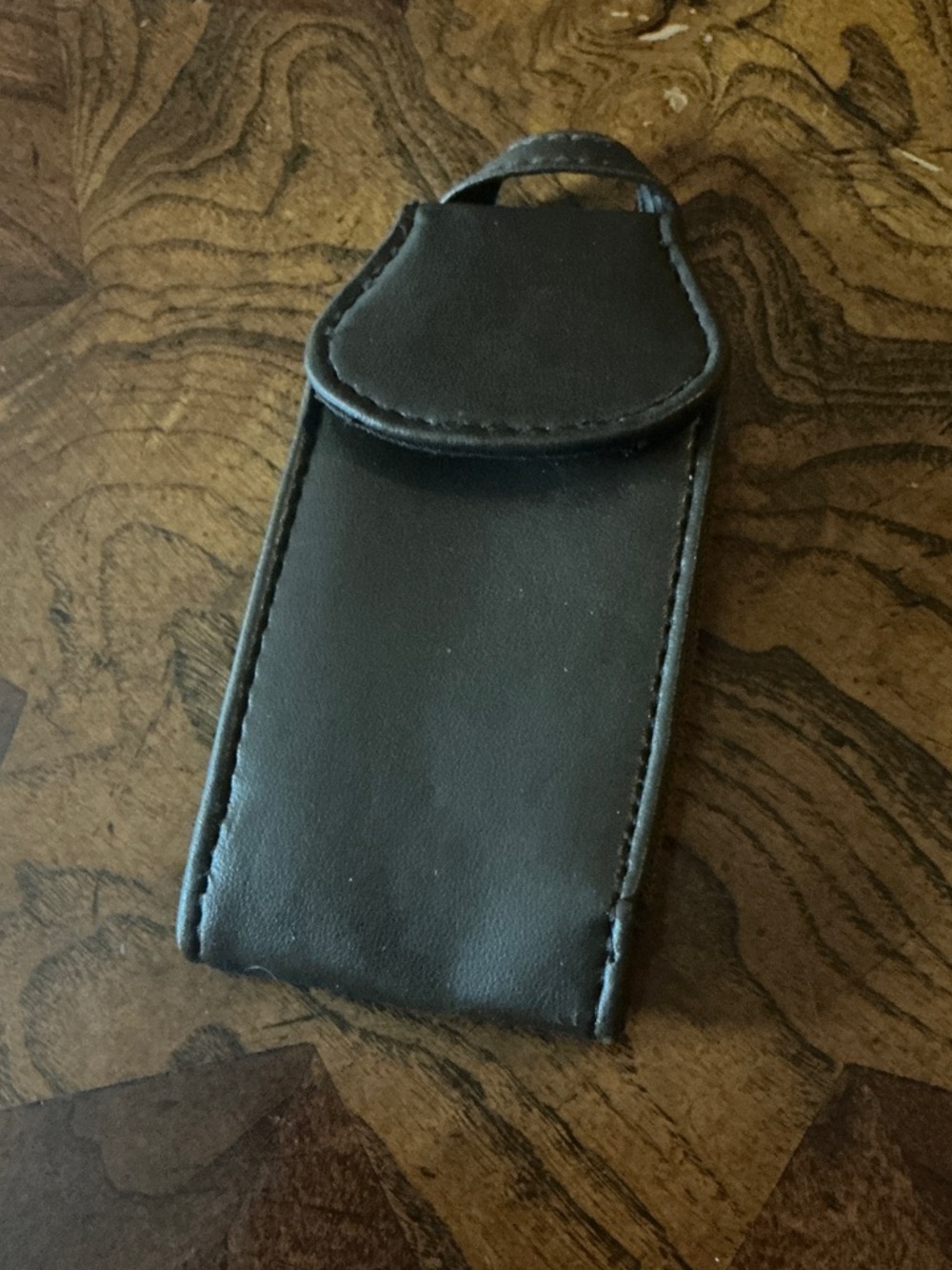 Black Leather Clip - Phone Holster Sleeve - Secure Carry